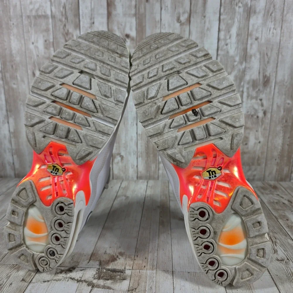 Nike Air Max Plus NS‎ GPX White Total Orange Tn Logo Mens AQ1088-100 Size 11